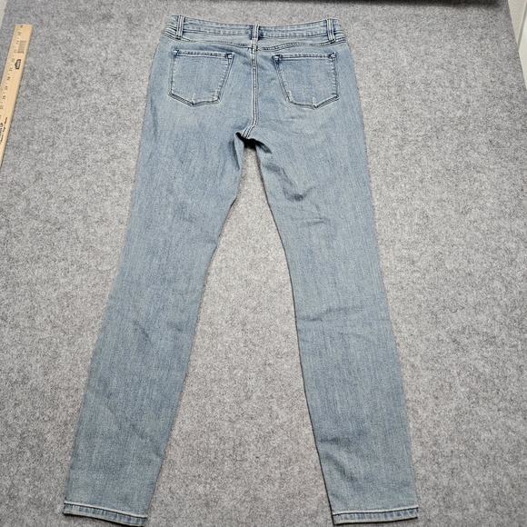 EUC Prana Kayla Jeans Sz 12 Straight Leg Blue Org Cotton Stretch - Picture 3 of 12